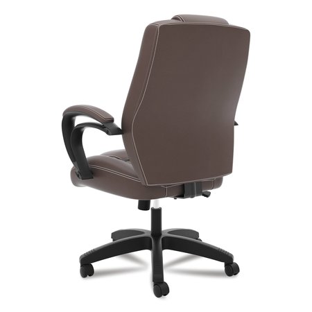 Hon HVL402 Series Executive High-Back Chair, Brown Vinyl HVL402.EN45